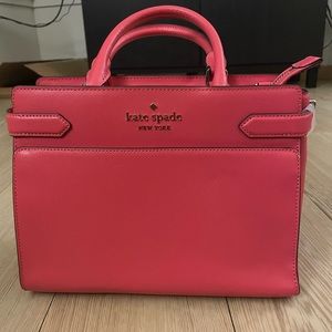 [NEW] Kate Spade Newyork Medium Saffiano Leather Satchel in Watermelon pink
